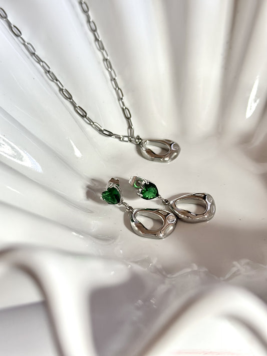 Silver Awa Heart Set